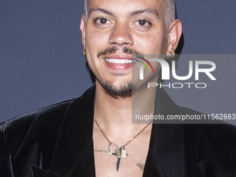 Evan Ross attends Kering's 3rd Annual Caring for Women Dinner at The Pool in New York, USA, on September 9, 2024. (