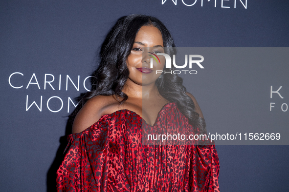 Adrienne Warren attends Kering's 3rd Annual Caring for Women Dinner at The Pool in New York, USA, on September 9, 2024. 