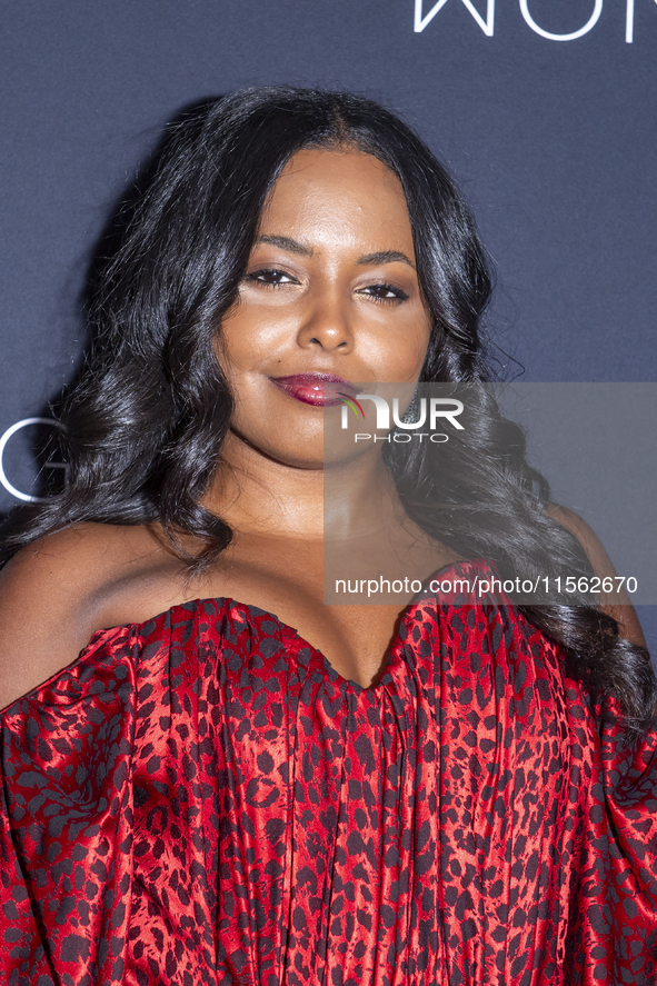 Adrienne Warren attends Kering's 3rd Annual Caring for Women Dinner at The Pool in New York, USA, on September 9, 2024. 