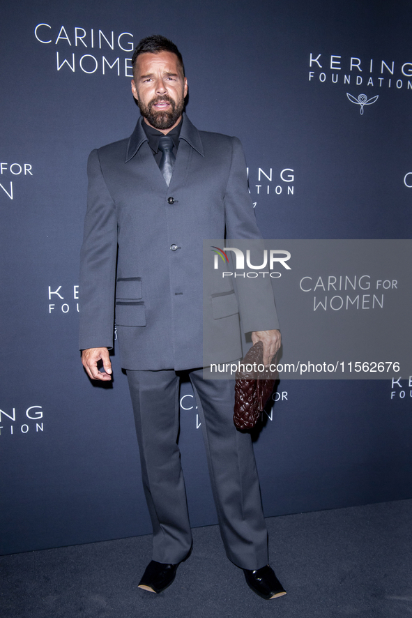 Ricky Martin attends the Kering's 3rd Annual Caring for Women Dinner at The Pool in New York, USA, on September 9, 2024. 