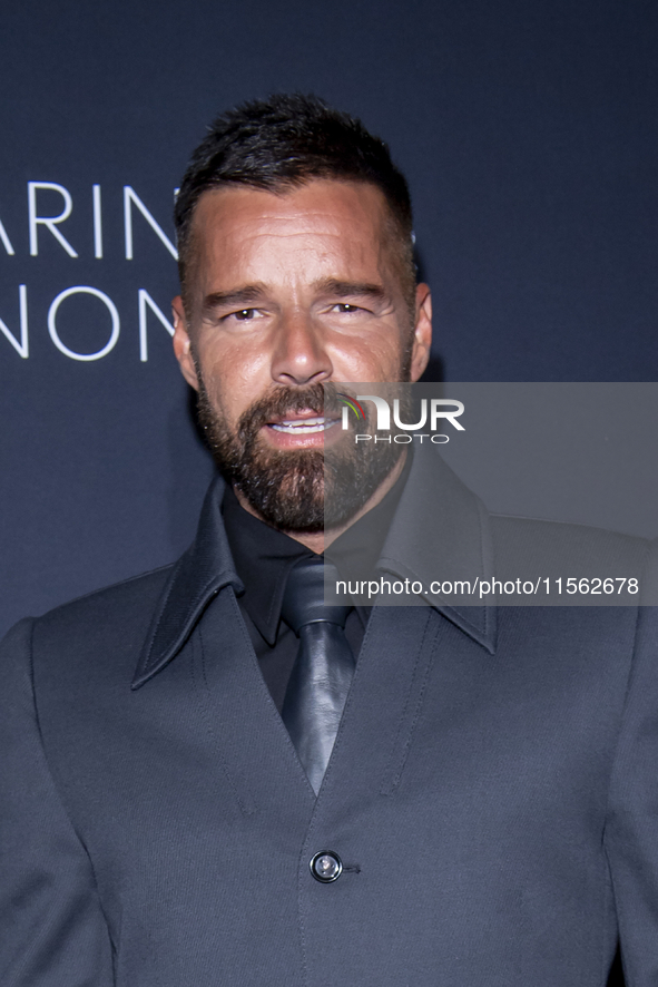 Ricky Martin attends the Kering's 3rd Annual Caring for Women Dinner at The Pool in New York, USA, on September 9, 2024. 