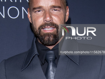 Ricky Martin attends the Kering's 3rd Annual Caring for Women Dinner at The Pool in New York, USA, on September 9, 2024. (