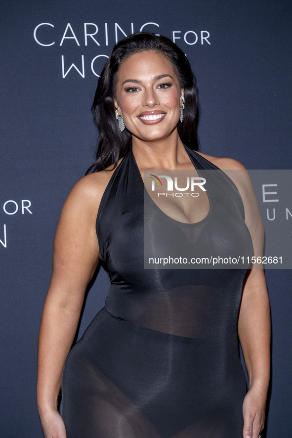 Ashley Graham attends Kering's 3rd Annual Caring for Women Dinner at The Pool in New York, New York, USA, on September 9, 2024. 