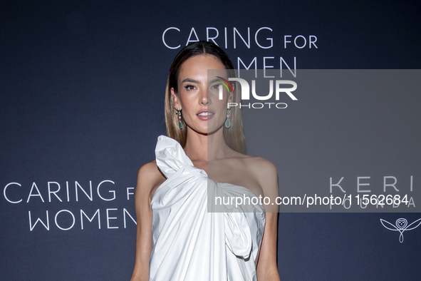 Alessandra Ambrosio attends Kering's 3rd Annual Caring for Women Dinner at The Pool in New York, USA, on September 9, 2024. 