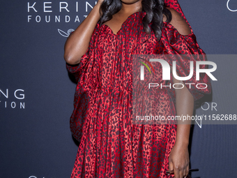 Adrienne Warren attends Kering's 3rd Annual Caring for Women Dinner at The Pool in New York, USA, on September 9, 2024. (