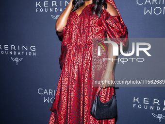 Adrienne Warren attends Kering's 3rd Annual Caring for Women Dinner at The Pool in New York, USA, on September 9, 2024. (