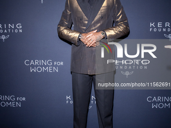 Carmelo Anthony attends Kering's 3rd Annual Caring for Women Dinner at The Pool in New York, New York, USA, on September 9, 2024. (