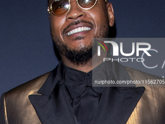 Carmelo Anthony attends Kering's 3rd Annual Caring for Women Dinner at The Pool in New York, New York, USA, on September 9, 2024. (