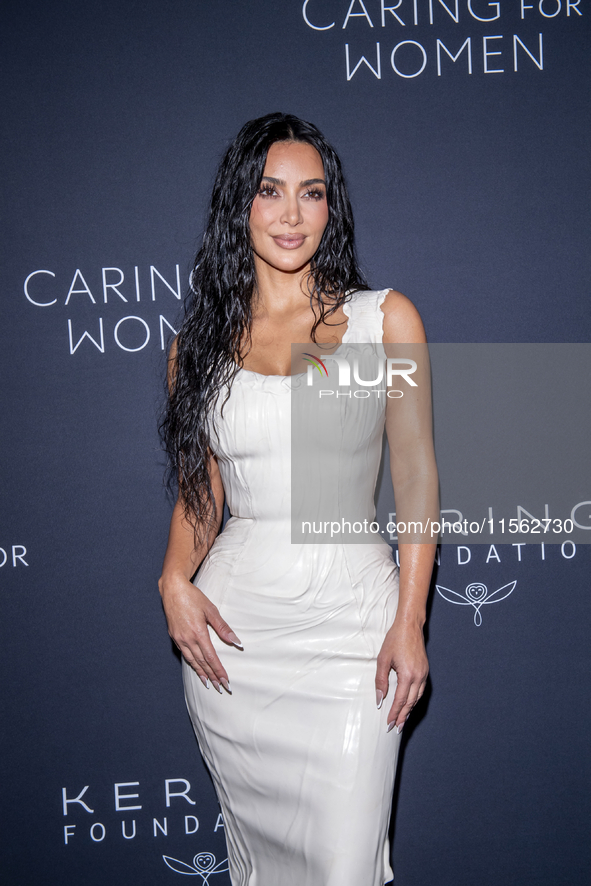 Kim Kardashian attends Kering's 3rd Annual Caring for Women Dinner at The Pool in New York, New York, USA, on September 09, 2024. 