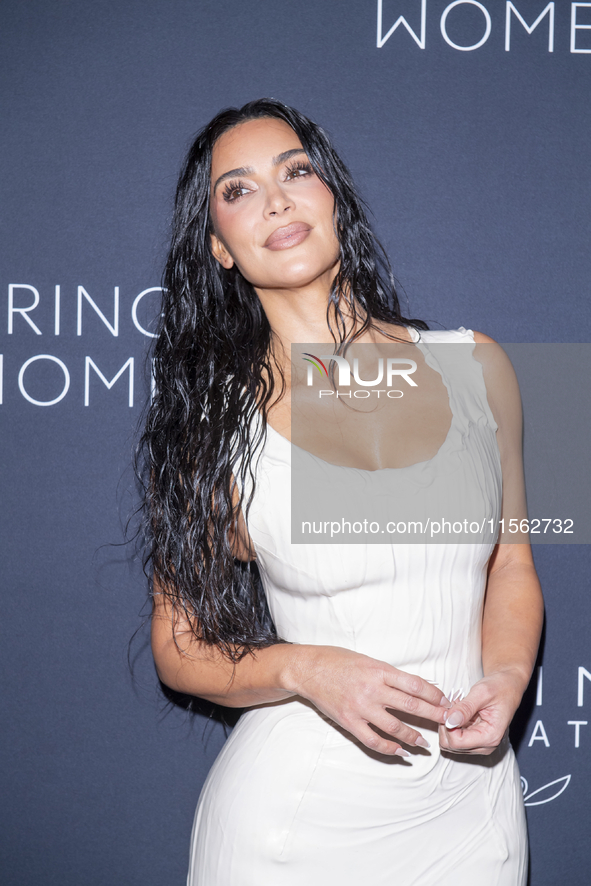 Kim Kardashian attends Kering's 3rd Annual Caring for Women Dinner at The Pool in New York, New York, USA, on September 09, 2024. 