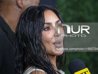 Kim Kardashian attends Kering's 3rd Annual Caring for Women Dinner at The Pool in New York, New York, USA, on September 09, 2024. (