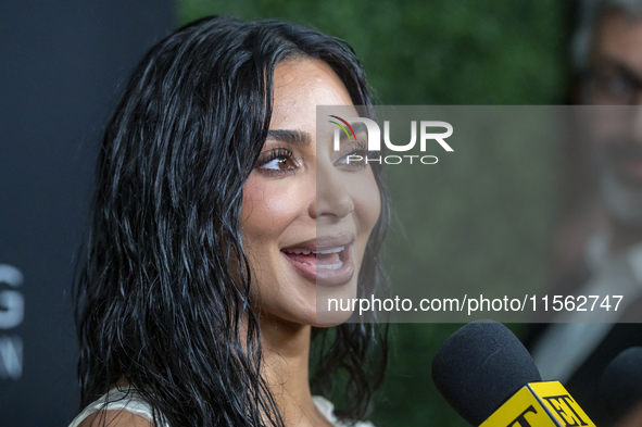 Kim Kardashian attends Kering's 3rd Annual Caring for Women Dinner at The Pool in New York, New York, USA, on September 09, 2024. 