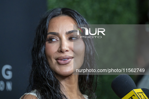 Kim Kardashian attends Kering's 3rd Annual Caring for Women Dinner at The Pool in New York, New York, USA, on September 09, 2024. 