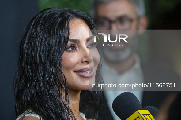 Kim Kardashian attends Kering's 3rd Annual Caring for Women Dinner at The Pool in New York, New York, USA, on September 09, 2024. 