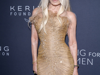 Donatella Versace attends Kering's 3rd Annual Caring for Women Dinner at The Pool in New York, USA, on September 9, 2024. (