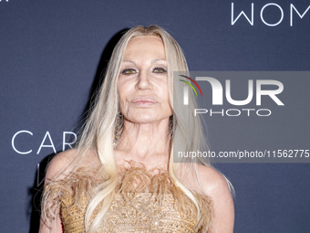 Donatella Versace attends Kering's 3rd Annual Caring for Women Dinner at The Pool in New York, USA, on September 9, 2024. (