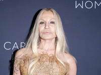 Donatella Versace attends Kering's 3rd Annual Caring for Women Dinner at The Pool in New York, USA, on September 9, 2024. (