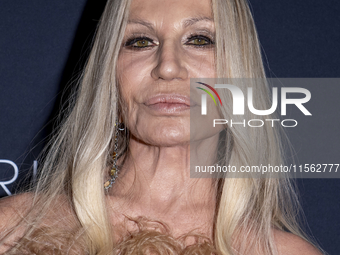 Donatella Versace attends Kering's 3rd Annual Caring for Women Dinner at The Pool in New York, USA, on September 9, 2024. (