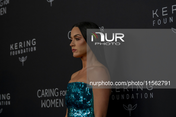 Katy Perry attends Kering's 3rd Annual Caring for Women Dinner at The Pool in New York, USA, on September 9, 2024. 