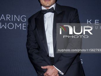 Orlando Bloom attends Kering's 3rd Annual Caring for Women Dinner at The Pool in New York, USA, on September 9, 2024. (