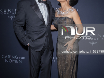 Francois-Henri Pinault and Salma Hayek attend Kering's 3rd Annual Caring for Women Dinner at The Pool in New York, New York, USA, on Septemb...