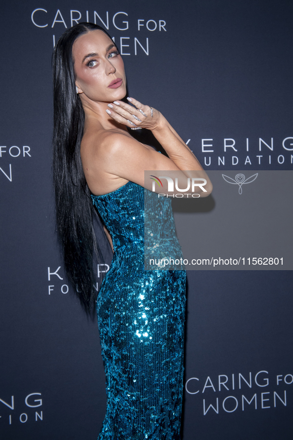 Katy Perry attends Kering's 3rd Annual Caring for Women Dinner at The Pool in New York, USA, on September 9, 2024. 