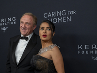 Francois-Henri Pinault and Salma Hayek attend Kering's 3rd Annual Caring for Women Dinner at The Pool in New York, New York, USA, on Septemb...