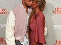 DeWanda Wise, who portrays Sloane in the STARZ drama ''Three Women,'' attends the red carpet event at The Times Center for the series' New Y...