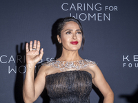 Salma Hayek attends Kering's 3rd Annual Caring for Women Dinner at The Pool in New York, USA, on September 9, 2024. (