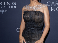 Salma Hayek attends Kering's 3rd Annual Caring for Women Dinner at The Pool in New York, USA, on September 9, 2024. (