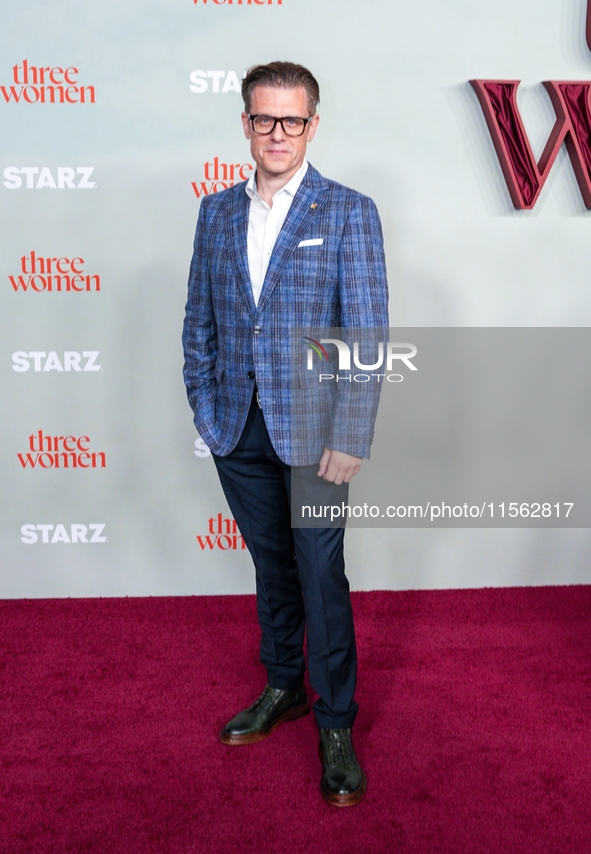 Sean Meehan, who plays Ed in the STARZ drama ''Three Women,'' attends the red carpet event at The Times Center for the New York premiere in...