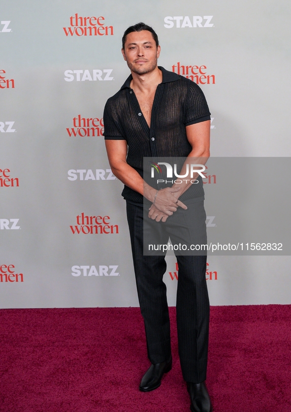 Blair Redford, who plays Will in the STARZ drama ''Three Women,'' is present at the red carpet event for the New York premiere at The Times...