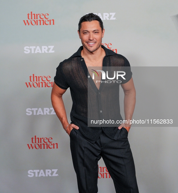 Blair Redford, who plays Will in the STARZ drama ''Three Women,'' is present at the red carpet event for the New York premiere at The Times...