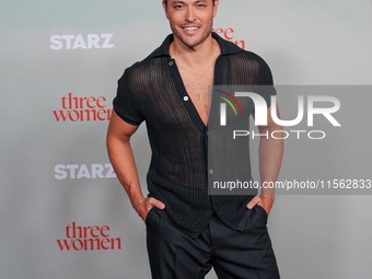 Blair Redford, who plays Will in the STARZ drama ''Three Women,'' is present at the red carpet event for the New York premiere at The Times...