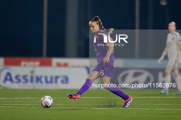 Tine De Caigny of Anderlecht is in action during the UEFA Women's Champions League First qualifying round, Semi-finals CP-Group 4 soccer mat...