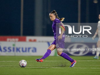 Tine De Caigny of Anderlecht is in action during the UEFA Women's Champions League First qualifying round, Semi-finals CP-Group 4 soccer mat...