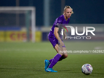 Sarah Wijnants of Anderlecht is in action during the UEFA Women's Champions League First qualifying round, Semi-finals CP-Group 4 soccer mat...