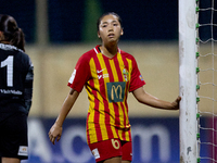 Yuna Hazekawa of Birkirkara gestures during the UEFA Women's Champions League First qualifying round, Semi-finals CP-Group 4 soccer match be...