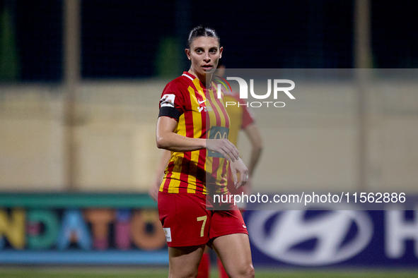 Francesca Chircop of Birkirkara gestures during the UEFA Women's Champions League First qualifying round, Semi-finals CP-Group 4 soccer matc...