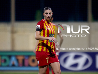 Francesca Chircop of Birkirkara gestures during the UEFA Women's Champions League First qualifying round, Semi-finals CP-Group 4 soccer matc...