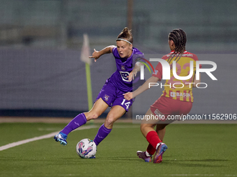 Laura Deloose of Anderlecht is in action during the UEFA Women's Champions League First qualifying round, Semi-finals CP-Group 4 soccer matc...