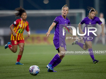 Laura Deloose of Anderlecht is in action during the UEFA Women's Champions League First qualifying round, Semi-finals CP-Group 4 soccer matc...