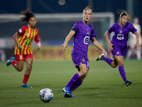 Laura Deloose of Anderlecht is in action during the UEFA Women's Champions League First qualifying round, Semi-finals CP-Group 4 soccer matc...