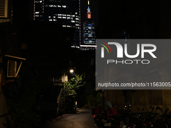 An alley in Taipei, Taiwan, on September 10, 2024. (