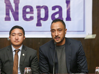 Paras Khadka, former Nepali Cricket team captain and Secretary at Nepal Cricket Association (CAN), addresses the farewell ceremony for the N...