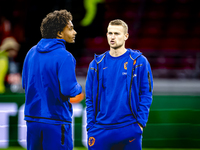 Netherlands defender Matthijs de Ligt plays during the match between the Netherlands and Germany at the Johan Cruijff ArenA for the UEFA Nat...