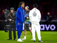 Netherlands forward Joshua Zirkzee plays during the match between the Netherlands and Germany at the Johan Cruijff ArenA for the UEFA Nation...