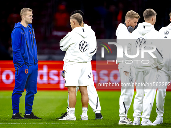 Netherlands defender Matthijs de Ligt plays during the match between the Netherlands and Germany at the Johan Cruijff ArenA for the UEFA Nat...