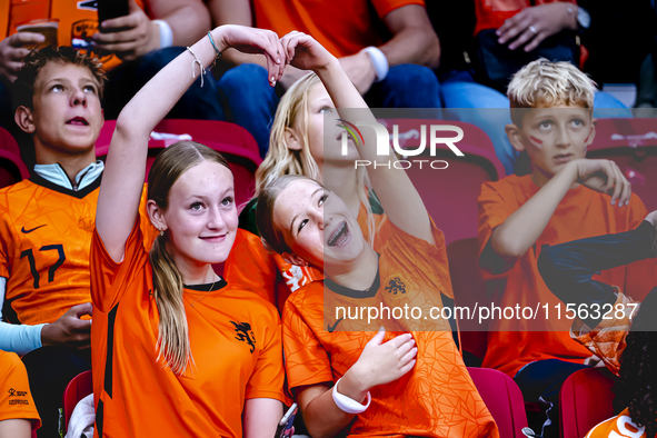 Supporters of the Netherlands during the match between the Netherlands and Germany at the Johan Cruijff ArenA for the UEFA Nations League, L...