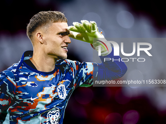 Netherlands goalkeeper Bart Verbruggen during the match between the Netherlands and Germany at the Johan Cruijff ArenA for the UEFA Nations...